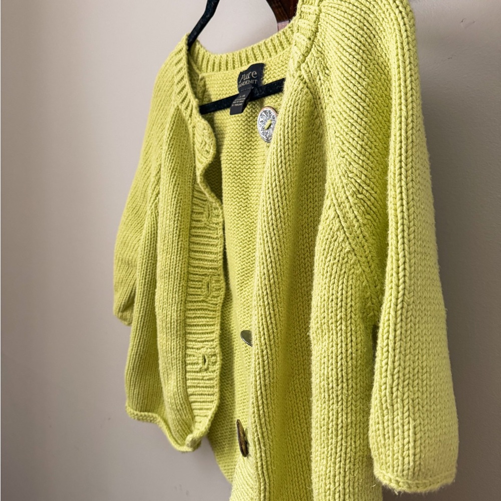 Hand knit in Thailand / 100% Cotton Chunky Knit Cardigan